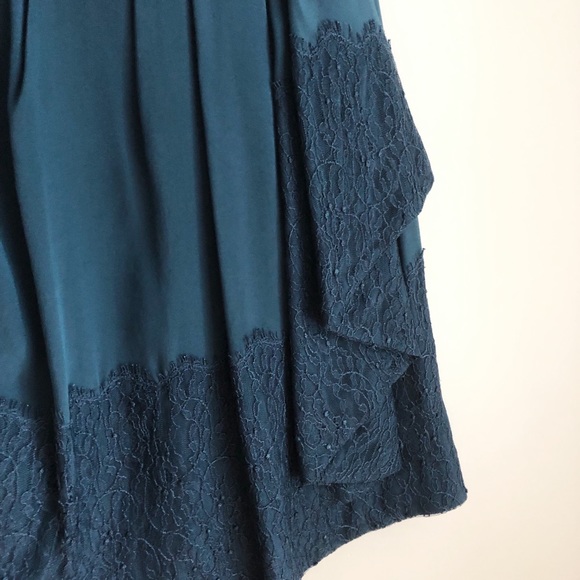 Teal Lace/Silk Strapless - Picture 2 of 2